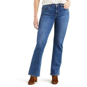 Signature Gold Jeans Denim Size 10 S Mid Rise Bootcut Blue Levi Strauss 30x30